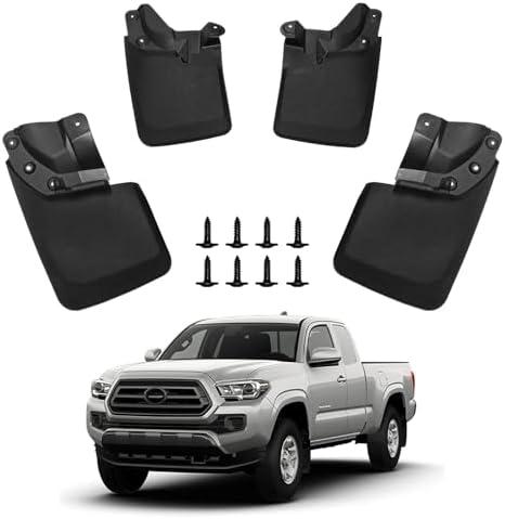 Norand Mud Flaps for Tacoma DoubleCab 2016-2021 Mud Guards Splash Guards Tire Protector Mudguard Accessories Front & Rear 4pcs Set 2017 2018 2019 2020