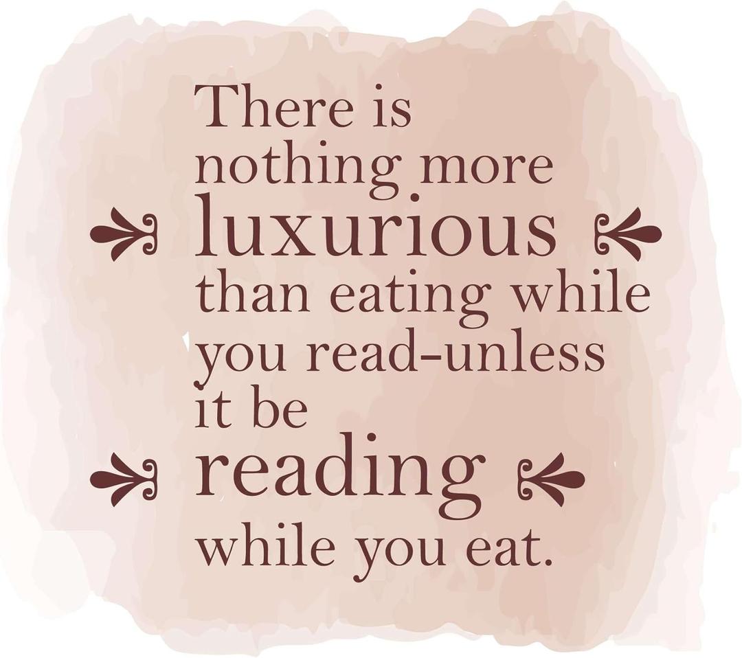 Children Reading While You Eat Adventurous Quote Wall Decal Decoration Eating While You Read Bookish Book Lover Reading Quotes Lasts Years and Easily Removable - Size: 40 in(W) x 36 in(H)