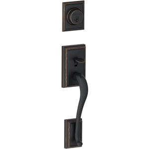 Schlage F58 ADD 505 Addison Exterior Handleset with Deadbolt, Aged Bronze (Exterior Half Only)