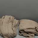 INOVADAY 100% Blackout Curtains for Bedroom, Black Out Curtains 108 Inch Long, Clip Rings Linen Blackout Drapes, Thermal Insulated Room Darkening for Living Room, 2 Panels - Oatmeal,W50xL108