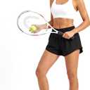 Women's Running Shorts High Waist Quick Dry Athletic Shorts with Liner Workout Gym Yoga Shorts814 (M)