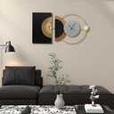 Tiuposr 30x18 Inch Decorative Wall Clock Contemporary Asymmetric – Silent Battery Operated Large Clocks for Living Room, Kitchen, Bedroom, Home Decor