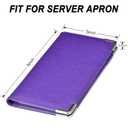 Server Books for Waitress - 5x9 Waiter Book Server Wallet with Zipper Pocket, Cute Waitress Book&Waitstaff Organizer with Money Pocket Fit Server Apron (Purple)