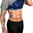 Sauna Shirt for Men Sweat Suit Compression T-Shirt Weight Loss Body Shaper Shirts for Workout Sports (X-Large)