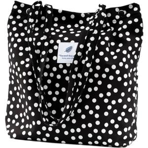 Corduroy Tote Bag Cute Tote Bags for Women Shoulder Bag with Inner Pocket for Work Beach Travel and Shopping Grocery