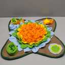 Dogs Snuffle Mat Pet Feeding Mats Puppy Sniffing Pad ,Cat Doggies Interactive Puzzle Toys for Multiple Breeds Encourages Natural Foraging Skills,Training and Stress Release (Orange)