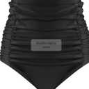 RELLECIGA Women's High Waisted Bikini Bottom Tummy Control Ruched Full Coverage Swim Bottom
.size S
