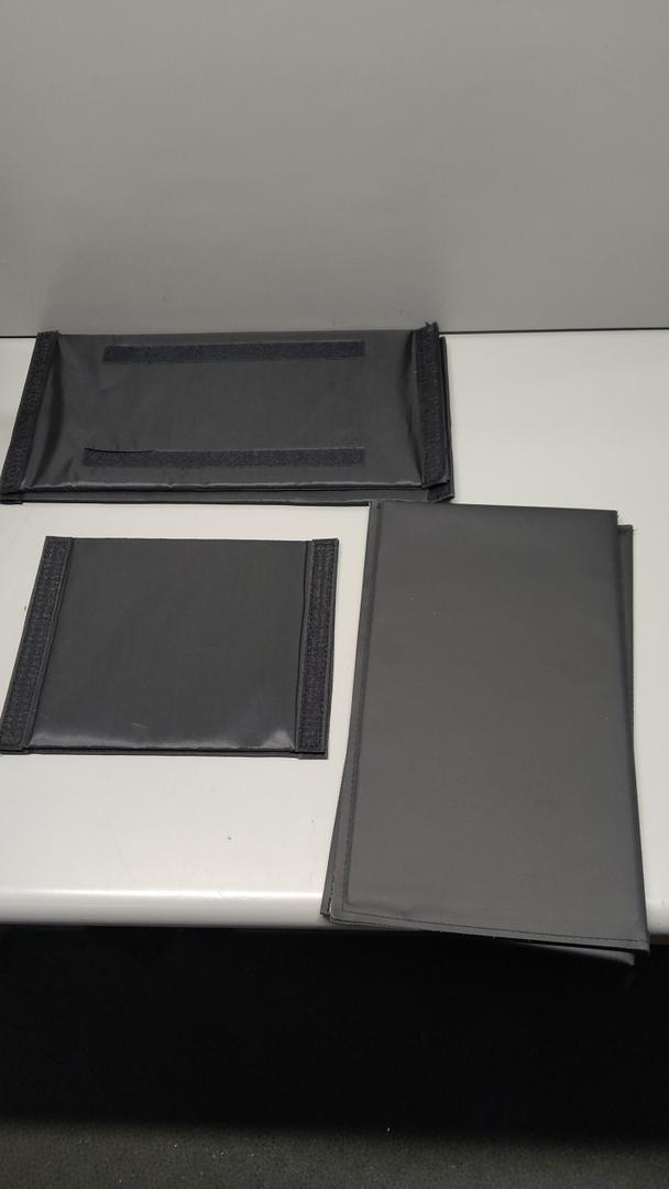 Black Panels With Velcro, Size 18"x 15" 2 pcs, 11"x8.5" 2 pcs, 17.5" x 8.5" 2 pcs