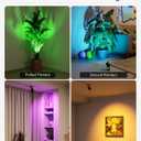 4 Pack RGB Landscape 12W Spotlights for Outdoor & Indoor Decoration Waterproof 120V Wired Color Changing Spot Light with Remote for Lighting Garden Tree, Potted Flowers, Cabinet Display, Artwork