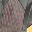 EKR Highlander Seat Covers for Toyota Highlander 2020 2021 2022 2023 2024 2025 2026,2nd Row Captain Chairs,Leather Car Seat Cover Full Set for Trucks SUV-Faux Leather(Black with Red Trim)