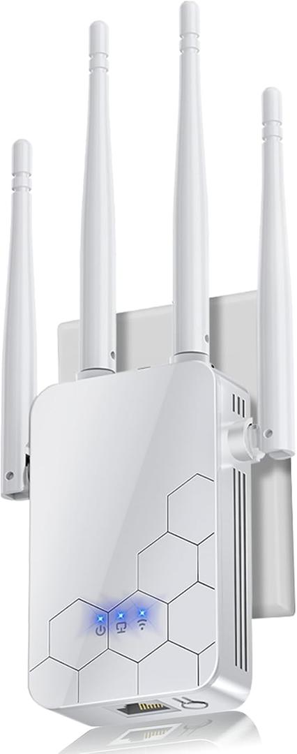 Wi-Fi Range Repeater Wireless Routers Amplifier, WiFi Extender Internet Booster Support More Network Devices at Home