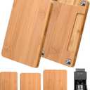 Appliance Sliders for Kitchen Appliances, Bamboo Sliding Tray for Coffee Maker, Countertop Appliance Slider with 360 Rolling, Counter Slider Tray for Coffee Pot, Kitchen Aid Mixer (14.5x9.5)