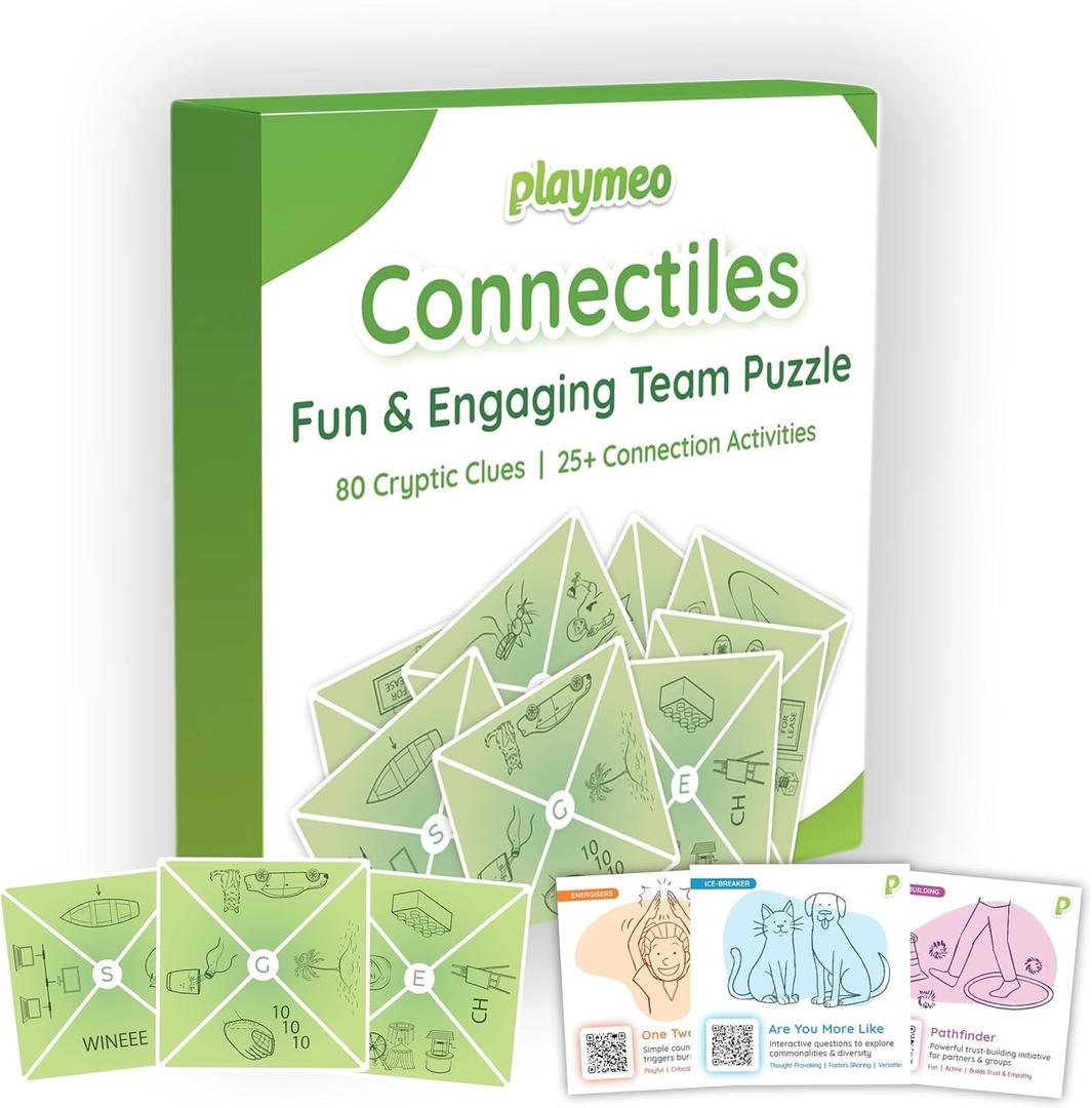 Team-Building Games for Work - Connectiles 80 Cryptic Clues + 25 Bonus Ice-Breaker Games to Boost Collaboration, Communication & Problem-Solving - for Trainers & Team-Building Facilitators