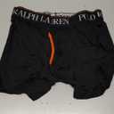 POLO RALPH LAUREN Men's 4D Flex Cooling Microfiber Boxer Briefs, Long Leg & Trunks, 3-Pack (L, Active Orange/Polo Black, Company Olive/Active Orange - 3 Pack)