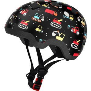 Toddler Bike Helmet for Toddlers Age 1-3/2-4/3-5 Years Old, Baby Infant Bike Helmet for Boys and Girls for Cycling Scooter Skateboard - Adjustable Dial Fit (Car)