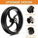 2 PCS 7-Inch Walker Replacement Wheelchair Wheels - Eco-Friendly Rubber Material, Wear-Resistant PU Tires, Anti-Slip, Durable ABS Wheels (7-Inch 2 PCS)