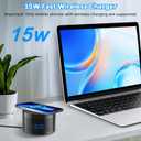 Indoor Camera with Clock and Wireless Charging, 1080P WiFi Cameras for Home, Security Camera with Motion Detection, Night Vision, Local & Cloud Storage,with APP (Black)