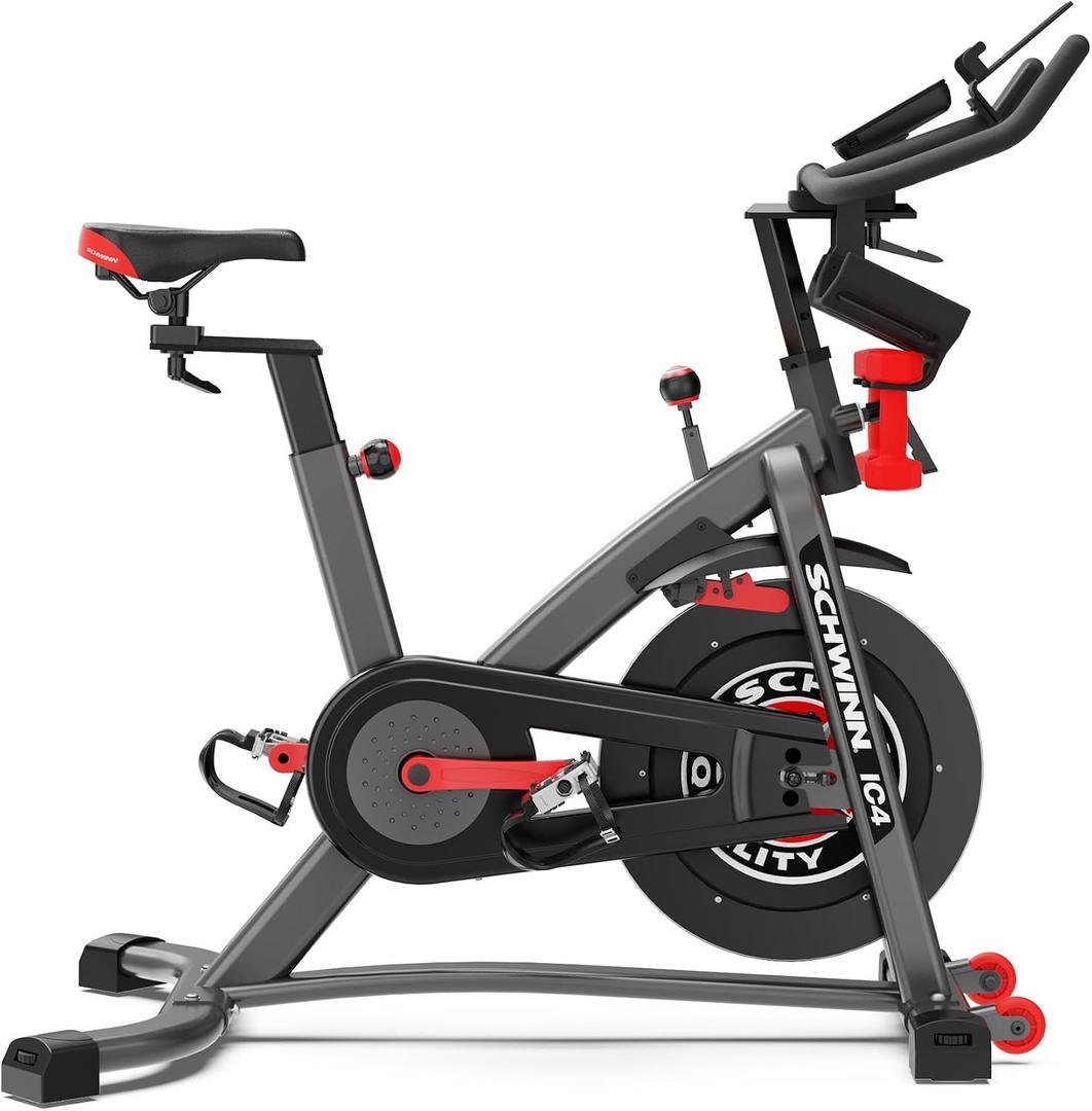 Schwinn Fitness IC Indoor Cycling Bike Series, Adjustable Resistance Level, App Connectivity, Console Display, Padded Seat, Water Bottle Holder