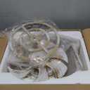 Garwarm Caged Ceiling Fan with Light,20" Flush Mount Ceiling Fan with Remote,Bladeless Low Profile Fandelier Small Ceiling Fans with Lights for Bedroom,Dining Room