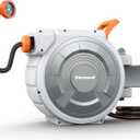Retractable Garden Hose Reel, 1/2 Inch x 85 ft Wall Mounted, Heavy Duty Garden Hose Reel with 9 Patterns Nozzle, Any Length Lock, Upgraded Slow Return System and 180°Swivel Bracket (1/2" 85FT)