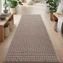 DEXI Hallway Runner Rug 24x72, Non Slip Runner Rugs Washable, Beige