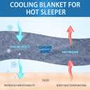 CHOSHOME Cooling Blanket for Hot Sleepers Lightweight Summer Cold Thin Blankets for Sleeping, Hot Flashes Night Sweats, Soft Blanket for Bed, Full Size, Blue