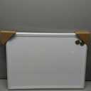 U Brands Farmhouse Magnetic Dry Erase Board White Board, 24" x 18", White Wood Style Frame, Includes 2 Magnets