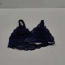 Avidlove Lace Bralettes Womens Triangle Plunge Wireless Bras Camisole Tops Cami Strappy Sexy Soft (Medium, Navy Blue)