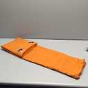 H.VERSAILTEX Linen Curtains Natural Linen Blended Curtain Panels for Living Room/ Light Reducing Linen Semi Sheer Curtains 2 Panels Set Nickel Grommet Window Panels (Orange, 52x84 Inch)