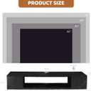 GHC Floating TV Stand, Wall Mounted Entertainment Center and Cabinet Shelf, TV Console with Storage, Media Console for DVD Player, Space-Saving Under TV Shelf for Bedroom, Living Room (Black Marble)