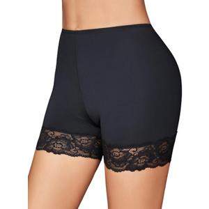 Avidlove Women's Under Shorts for Dresses Seamless Anti Chafe Underwear Smooth Boyshorts Lace Slip Shorts for Women (Medium, Black)