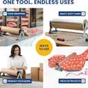 DIY Crew 12 Inch Paper Roll Dispenser and Cutter - Heavy-Duty Wall Mountable, Non Slip Tabletop - Kraft, Freezer, Butcher Paper - Up to 1000ft Rolls