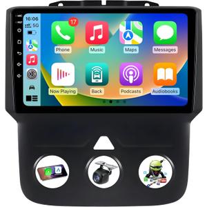 4G RAM+64G ROM Andriod 13 Car Radio for Dodge Ram 1500 2500 2013-2018 : 9" 1280 * 800 HD IPS Touchscreen Stereo Upgrade Wireless Carplay Andriod Auto Bluetooth 5G WiFi GPS 1080P Backup Camera FM