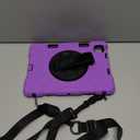 Case for iPad Pro 11 Inch 2022/2021/ 2020/2018: Silicone Cover for iPad 11 Inch 4th/ 3rd/ 2nd/ 1st/ Generation with Screen Protector- Stand- Handle- Shoulder Strap- Pencil Holder- Purple