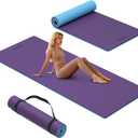HAHE Wide Yoga Mat 72"x32"x0.4" Thick Pilates Mat with Carrying Strap