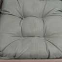 Klear Vu Omega Non-Slip Rocking Chair Cushion Set, Assembled in USA, Thick Padding & Tufted Design, Includes Seat Pad & Back Pillow with Ties, 17x17 Inches, 2-Piece Set, Twillo Thyme