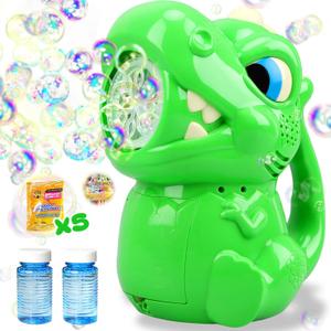 Bubble Machine for Kids 3 4 5 6 Years Old Boys: Bubbles Toys Dinosaur Bubble Machine Bubble Guns for Kids Ages 4-8 Outdoor Toys Gift for 3 4 5 6 7 8 Years Old Boys Girls