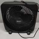 Comfort Zone Box Fan, 9 inch Portable Desk fan, Quiet 3 Speed Mini Fan for Bedroom, Electric Bedside Table Fan, Black
