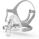 Full Face CPAP Mask, Comfort Series Nasal CPAP Mask, Reuse Full Cover Mask Replacement Accessory Includes Headgear Strap, Frame, Elbow and Nasal Cushion, Covers Nose and Mouth(L)