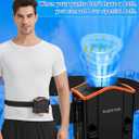 Upgraded Portable Waist Fan with Adjustable Belt,10 Times Strong Wind Waist Clip Fan with 12000mAh Battery Over 40H Working Time, Belt Fan for Outdoor Works,Camping,Travel,Fishing, One size fits all