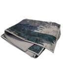 Design&I 4x6 Abstract Machine Washable Area Rug, Non-Slip Blue Durable Carpet, Ideal for for Home Office, Gaming Room, Study Room, Low-Pile | Design:[1438659]