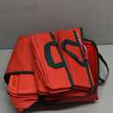 Christmas Ornament Storage Box, Xmas Decoration Organizer with 8 Tray, Christmas Storage Container with Dividers, Ornament organizer with Strong Handles for Holiday Decorations (Red)