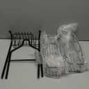 Shower Caddy Hanging Organizer, Over Shower Head Rack Removable Design For Versatile Storage of Bottles and Accessories With Suction Cup Hooks Black Coated