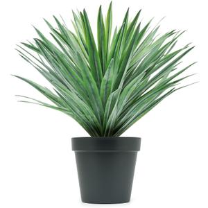 Velener Artificial Agave Plant in Black Pot with Real Stone Pebbles, Large Fake Agave Plant for Indoor and Outdoor-27 inches Tall, 126 Leaves