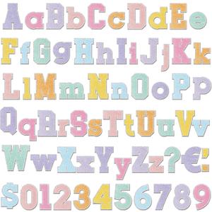 Set of 134 5 Inch Bulletin Board Letters for Classroom Alphabet Numbers Combo Set Cutouts Letter for Bulletin Board Display Chalkboard School Decor (Boho Pastel)