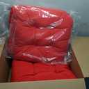 Barydat 3 Pack Wicker Furniture Cushions Waterproof Outdoor/Indoor Tufted Wicker Chair Cushions 1 Loveseat and 2 U-Shape Rattan Chairs for Patio Furniture, Rattan Love Seat, Bench(Red)