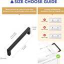 Ravinte 5 Pack Solid 4 Inch Center to Center Slim Square Bar Drawer Handles Kitchen Cabinet Handles Black Drawer Pulls Kitchen Cabinet Hardware Matte Black Pulls