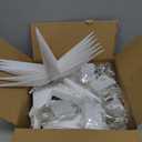 YPGFDZYDHH 5 Pack 18" Moravian Star Outdoor Light, Moravian Star Christmas Tree Topper Lighted Battery Operated, Remote Control Hanging Outdoor Star Light for Advent Courtyard, Porch-White Cutout