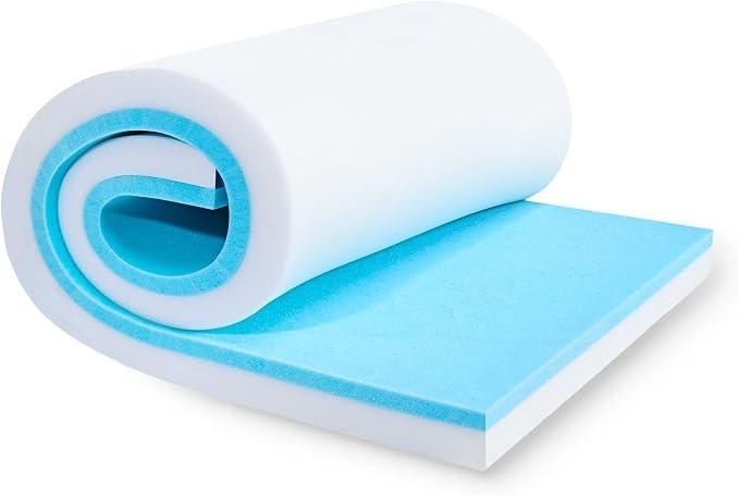 Upholstery Foam, 70 1/2x23 1/2 High Density Gel Memory Foam Padding Couch Cushion Support, Cut to Size Foam Replacement Pad for Sofa Sag Support