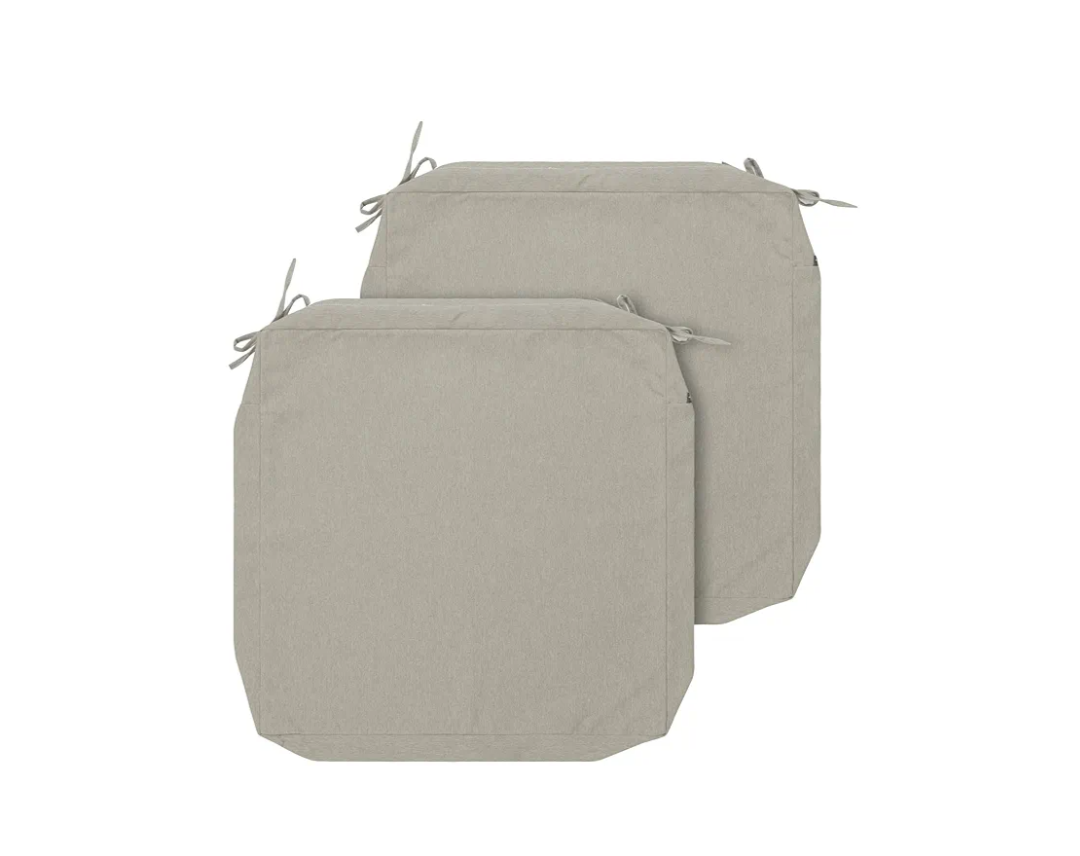 Outdoor Cushion Covers 20 x 18 x 4 inch,Set of 2,Replacement Seat Cushion Cover for Patio Furniture Chair,Water Resistant,Fade-Resistant Slipcover Only,No Insert(Light Brown)
